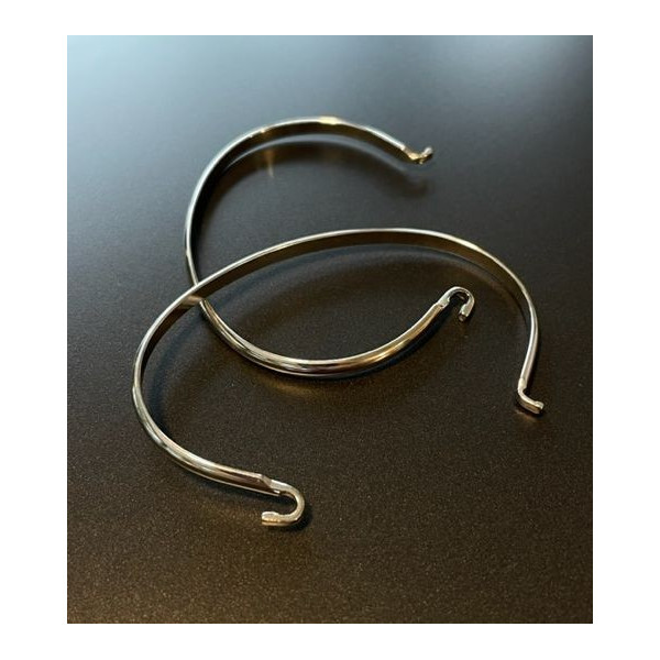 Support de Bracelet Jonc 4mm en ACIER INOXYDABLE 304 finition finition Argent Platine Rhodié