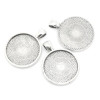 Supports de pendentif rond 25mm QUALITE EXTRA ARGENT ANTIQUE