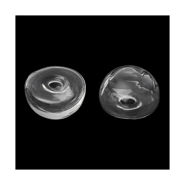 Globes dome boule cabochon creux à remplir en verre Dome 16mm
