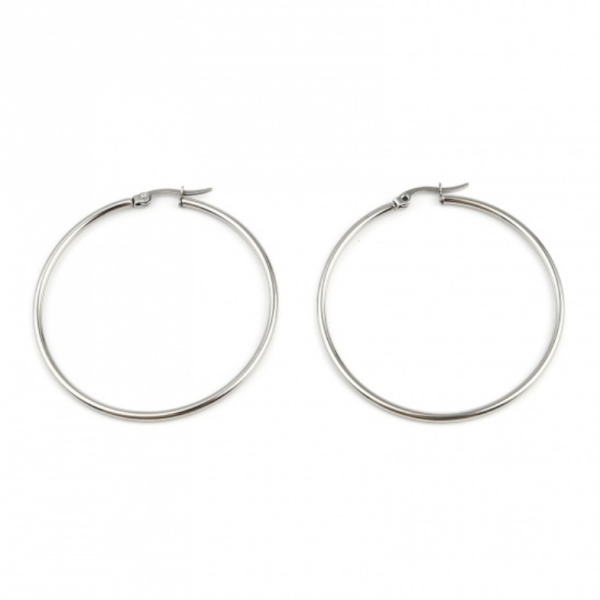 Boucles d'oreille Créoles 50 mm ACIER INOXYDABLE 304