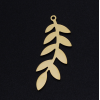Pendentif, Feuille 37 mm en Acier Inoxydable 304 finition Doré