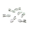 BELIERES A COLLER, forme FEUILLE  16mm, métal finition ARGENT Vif