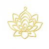 Pendentif Fleur de Lotus, Yoga 33 mm - Argenté en Acier Inoxydable 304