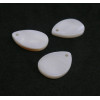 Pendentifs Goutte 18mm  Nacre Blanc Crème