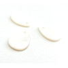 Pendentifs Goutte 18mm  Nacre Blanc Crème