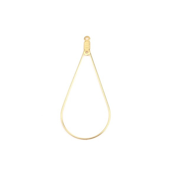 Pendentifs, Anneaux Connecteur forme Goutte 48,5mm, Acier Inoxydable 304 couleur Doré