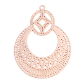 Estampes pendentif Double Cercle couleur Or Rose