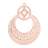 Estampes pendentif Double Cercle couleur Or Rose