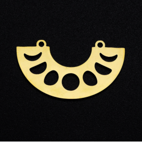 Connecteur Demi Cercle - 32 mm - Doré en Acier Inoxydable 304