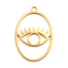 Pendentif Œil de la protection  32mm - Doré en Acier Inoxydable 304