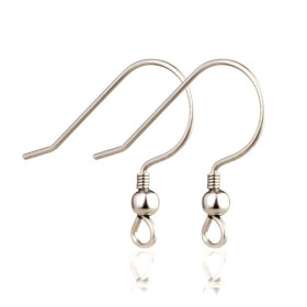 Boucles d'oreille Crochet, Acier Inoxydable 316 finition Argent, placage Ionique