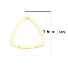 Pendentifs - Connecteurs - Triangle - forme Étrier 10 mm - Doré en Acier Inoxydable 304 pour bijoux raffinés