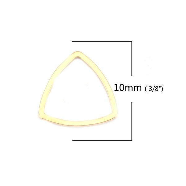 Pendentifs - Connecteurs - Triangle - forme Étrier 10 mm - Doré en Acier Inoxydable 304 pour bijoux raffinés