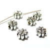 Perles intercalaires Trèfle 6mm métal couleur Argent Antique