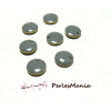 Sequins médaillons émaillés biface ROND 12mm GRIS