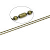 CHAINE CHAINETTE A MAILLE Bambou métal couleur Bronze 3 par 1.5mm