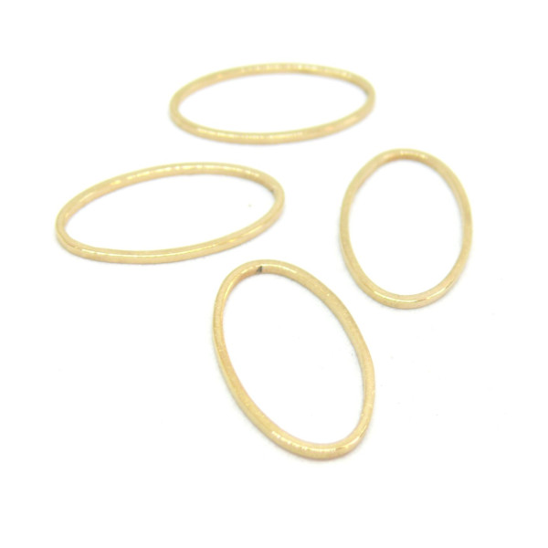 Pendentifs Connecteurs Ovale 21 mm Doré en Acier Inoxydable 304 pour bijoux raffinés