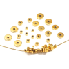 Perles intercalaires Rondelles 3mm en Acier Inoxydable finition Doré