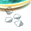 Estampes, pendentif,  filigrane, Nuage Zen 20 mm, coloris Gris