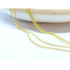 mètres Chaine maille fine Jaseron 2 par 1.5mm Laiton finition Doré
