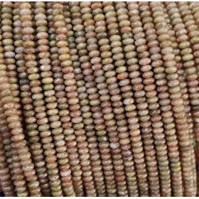 Perles Ruby Zoisite Rondelles 2 par 4mm