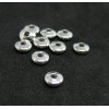 Perles intercalaires Rondelles 6 par 3 mm Acier Inoxydable finition Argent Platine Rhodié