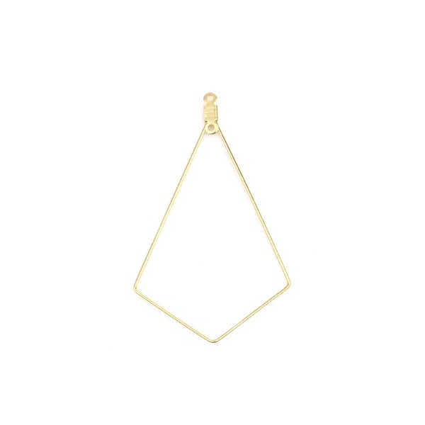 Pendentifs Connecteur Losange 40mm Acier Inoxydable 304 finition Doré Placage sous vide