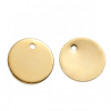 Pendentifs Médaillon - 10 mm - Doré en Acier Inoxydable 304