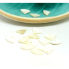 Pendentifs Eventail 14.5mm Nacre Blanc Crème