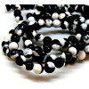 Perles rondes Agate Bicolore Facettées 6 mm Coloris 04