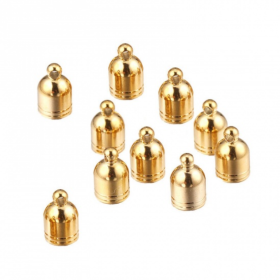 Embouts pour création de bijoux spirale ou pour cordon 4mm,Acier Inoxydable 304, Doré à l'or fin 18K