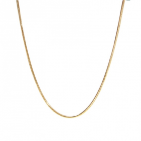 Collier 60cm, maille serpent 1,5 mm, Acier Inoxydable finition Doré