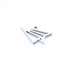 Pendentifs - Avion Origami 16 mm - finition Argenté en Acier Inoxydable 304- pour bijoux raffinés