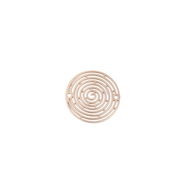 Estampes pendentif connecteur filigrane Spirale 18mm métal couleur Doré