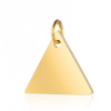 Pendentif avec anneau Triangle 15 mm Acier Inoxydable 304 finition Doré