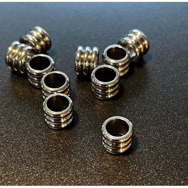 Perles Intercalaires Tube 6 par 4.5mm ACIER INOXYDABLE 201