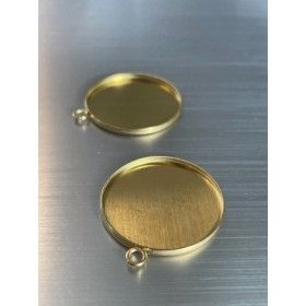 Supports de Pendentif 18mm Acier Inoxydable 304 finition Doré Placage Ionique