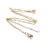 Colliers 45 cm  maille fine 1.9mm en Acier Inoxydable 304 coloris Or Rose