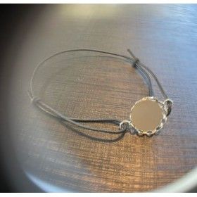 Supports de bracelet avec élastique Vague 12mm laiton finition Argent Platine pour collage digitale