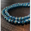 Rondelles de Verre facetté gris bleu Indicolite 6 par 8mm