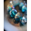 Rondelles de Verre facetté gris bleu Indicolite 6 par 8mm