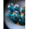 Rondelles de Verre facetté gris bleu Indicolite 6 par 8mm