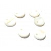 Perles Pendentifs Nacres Pastilles 11 mm Blanche Crème