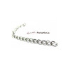 Chaines de confort 5cm, chaine d'extension, de réglage métal finition Argent Platine Rhodié