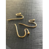 Boucles d'oreille crochet  22mm avec Bille Laiton finition Doré