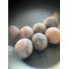 Perles Rondes 6 mm Rhodonite effet Givre