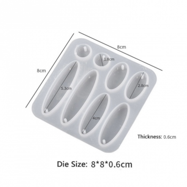 Moule en Silicone pour réaliser des pendentifs Rond et Ovale utilisation FIMO RESINE
