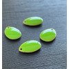 Sequins médaillons style émaillés Biface GOUTTE 14mm Vert