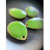 Sequins médaillons style émaillés Biface GOUTTE 14mm Vert