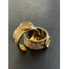 Support de Bague  travaillé pour cabochon 8mm Acier Inoxydable finition Doré